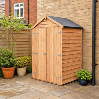 Garden Value 4 Ft. W x 3 Ft. D Overlap Apex Shed