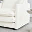 Canapé en U avec repose-pieds double, tissu chenille blanc pour la détente, modulaire rembourré, rembourrage en éponge de qualité en forme de U