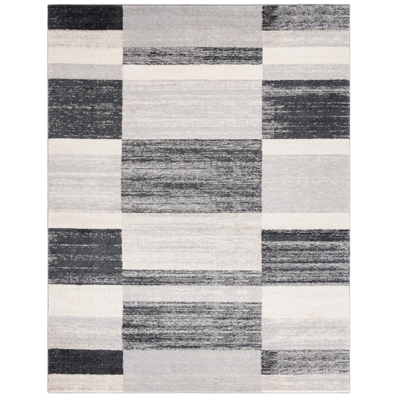 Kazlyn Retro Performance Abstract Rug, Rectangle 8' x 10'