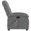 Fauteuil inclinable manuel avec massage Dery, poche latérale, polyester gris foncé Dery-117056022