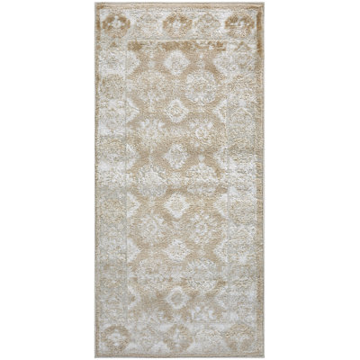2' x 4' Cream Beige Vintage Indoor Rug