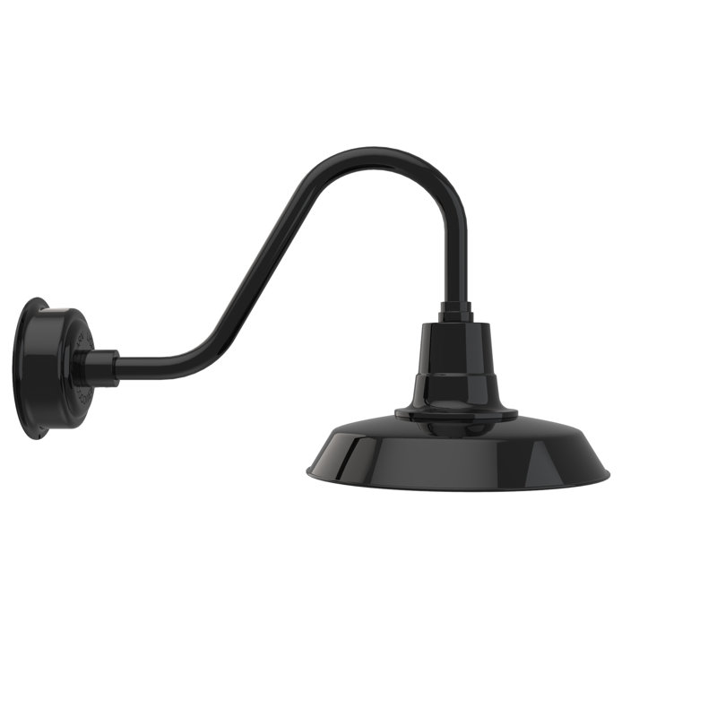 Luminaire de grange d’extérieur oldage, Noir, 19.025" H x 21" W x 14.25" D