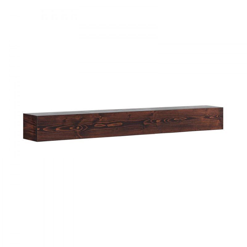 Fireplace Mantel Wood Shelf Floating Rustic Fireplace Mantel, 60", Brown