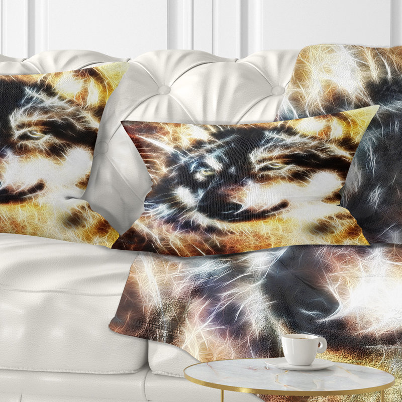 Wolf Multicolor Collage - Animal Printed Pillow