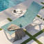 Wave Chaise Turquoise