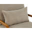 Chaise d'appoint Mid Century en bois massif avec coussin supplémentaire-1247943733