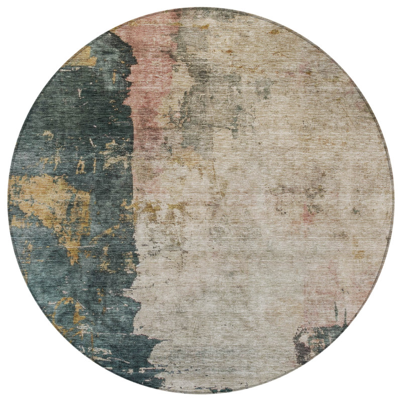 Califa Brown Washable Indoor-Outdoor Rug - , 8' x 8'