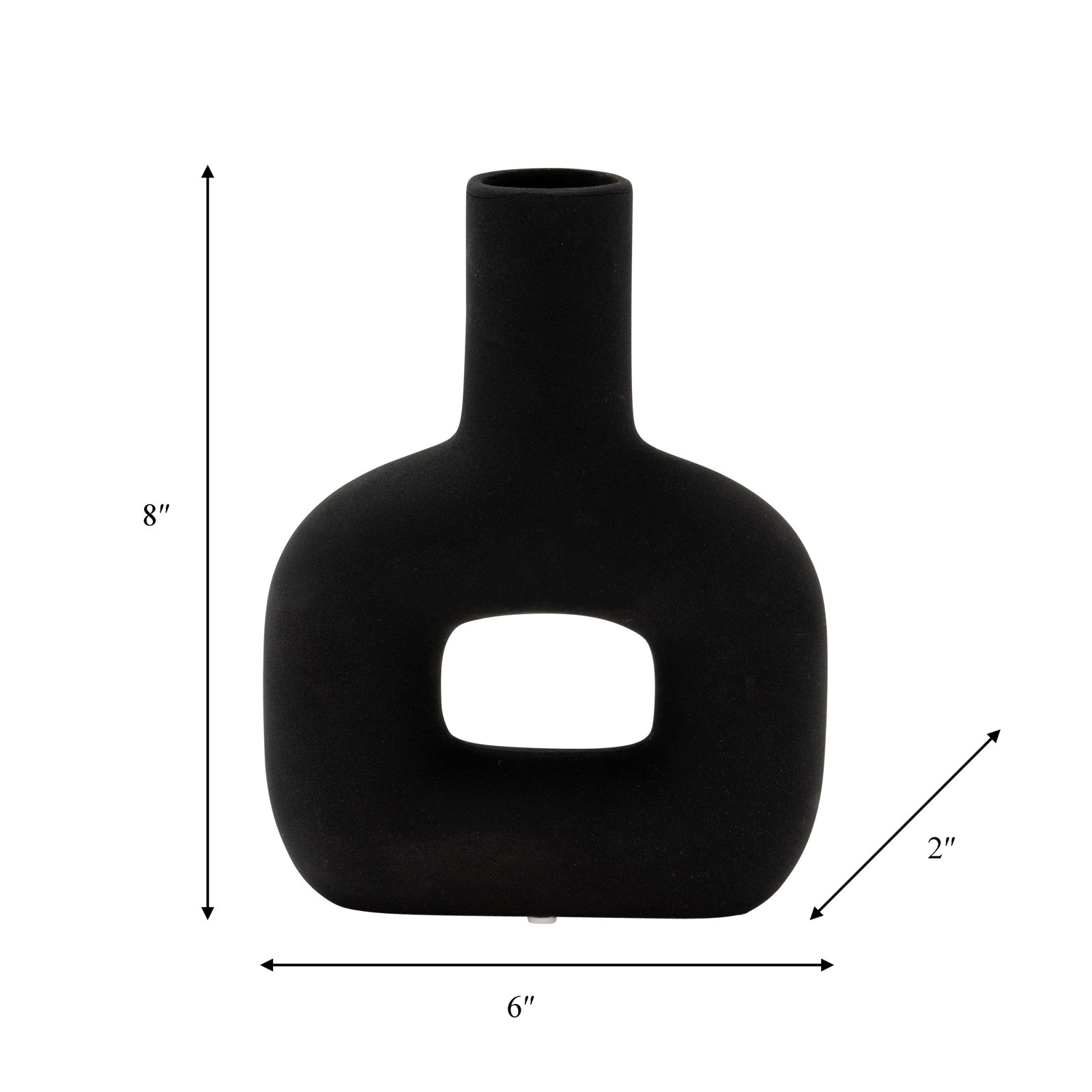 Rachael Table Vase, Black