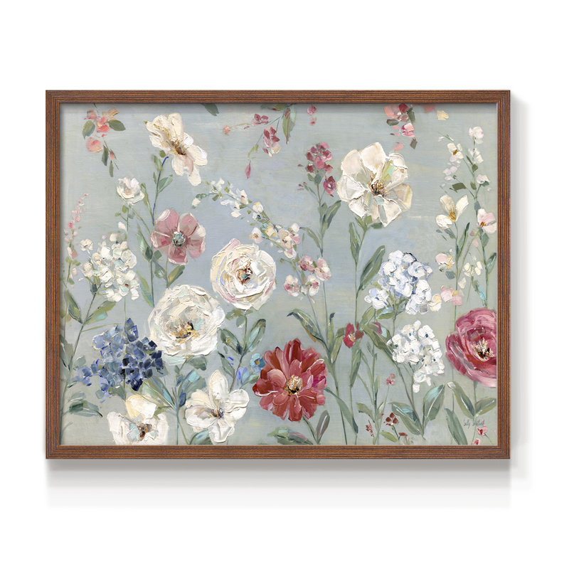 Couleurs de l'été - reproduction encadrée - réversible, H 16 po x l 20 po, Noyer