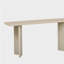 Élégante console avec placage de pin et pieds géométriques, idéale pour le salon, le bureau et la salle à manger-1713981184