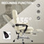 Fauteuil de massage avec repose-pieds, fauteuil de bureau de direction avec 6 points de vibration et chaleur, fauteuil d'ordinateur inclinable, fauteuil de bureau pivotant, hauteur réglable-54473481
