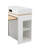 57.7" Drop Leaf Kitchen Island Dining Table with Power Outlet, Rolling Cart with Storage Drawers & Wheels-1829660982