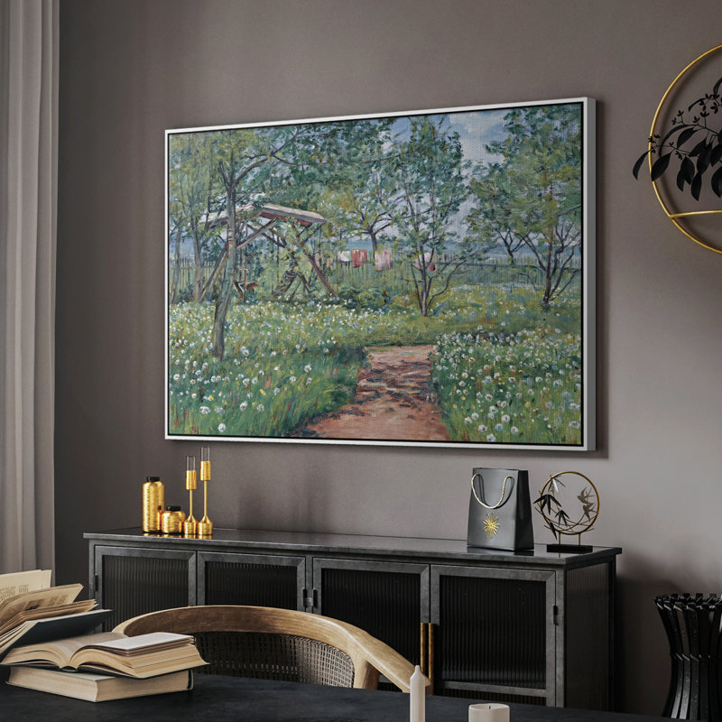 Paysage rétro - CCCL XXVI, H 25 po x l 37 po x P 2 po, Toile encadrée flottée blanche