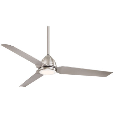 54" Java 3-Blade Outdoor LED Propeller Ceiling Fan with Remote Control and Light Kit Included