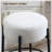 Modern Bar Stools Set of 2 with Round Soft Padded Boucle Backless Seat and Metal Base,-218802347
