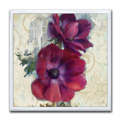 « red handpainted anemone floral »-cadre photo imprimé sur toile