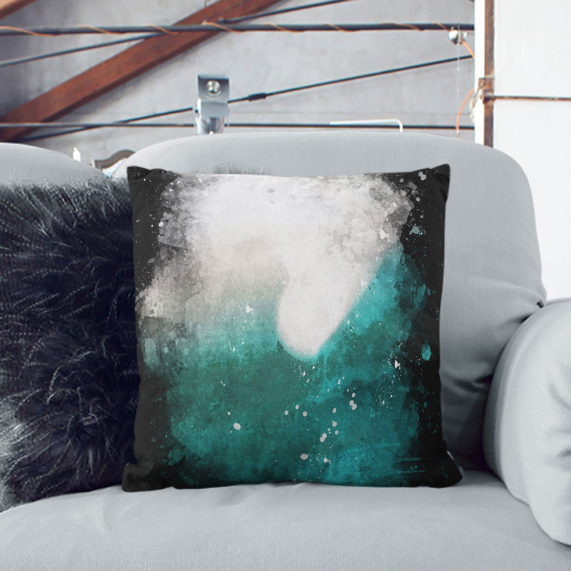 Square Throw Cushion, 55cm H x 55cm W x 20cm D, Black