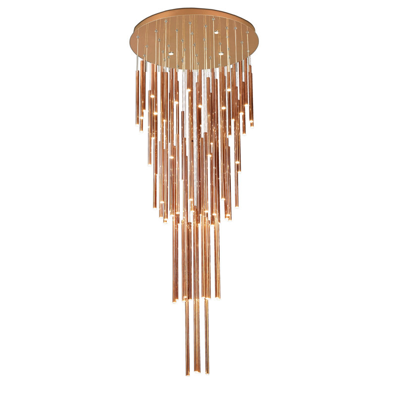 Modern 73-Light LED Transitional Gold Chandelier