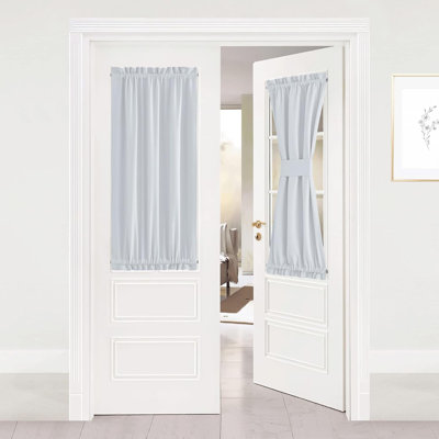 Blackout Curtain for French Door, Rod Pocket Thermal Insulated Drapes Privacy Window Panel for Living Room/Doorways/Classroom, 1 Panel