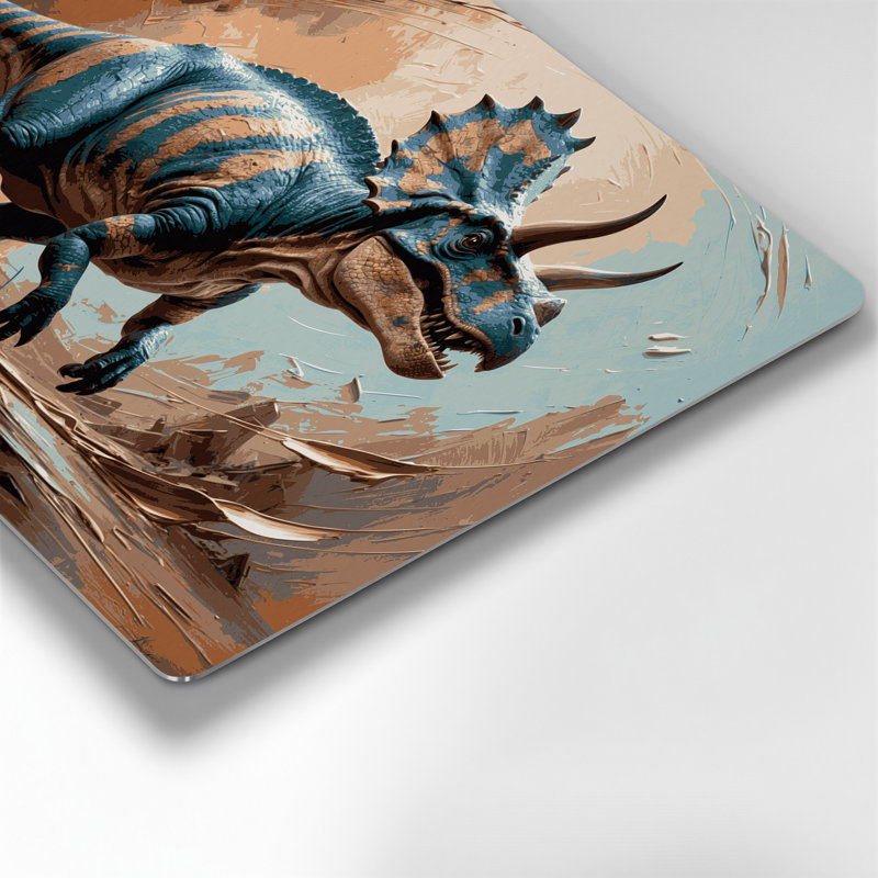 Art mural en métal dinosaure, H 11 po x l 14 po