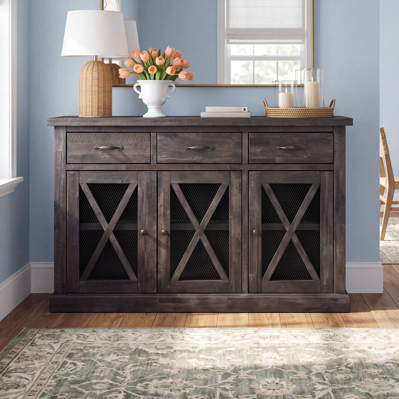Bianca Solid Wood Sideboard, Salvaged Gray
