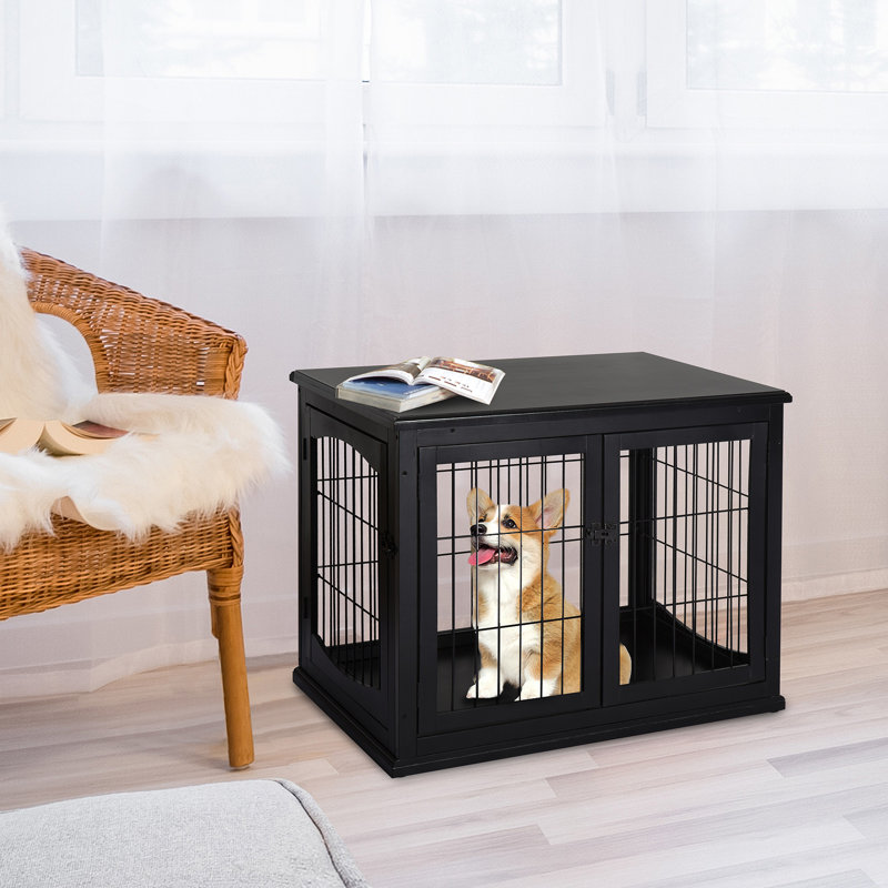 Meuble de caisse pour chien Pawhut, Noir