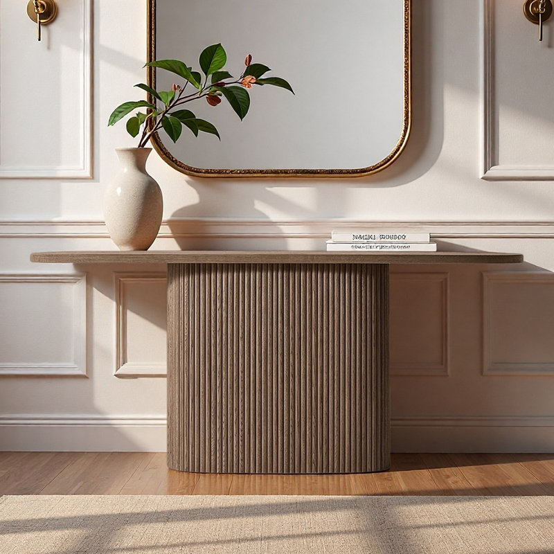 Dibenedetto 72'' Console Table, 29.9" H x 72" W x 16.1" D, Brown