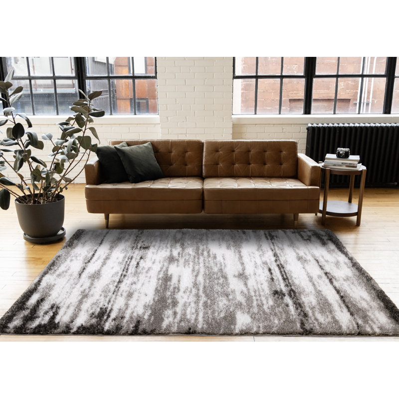 Tapis d'intérieur gris Jacylyn, Rectangle 5 pi 3 po x 7 pi 7 po