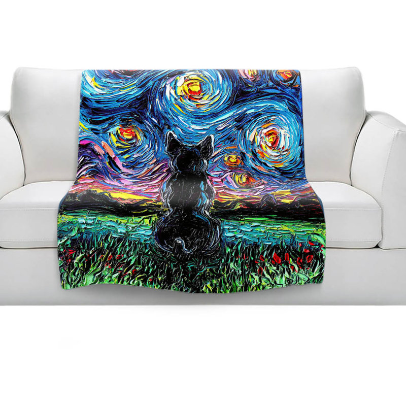 Hand Woven Throw Blanket, 51" x 60"