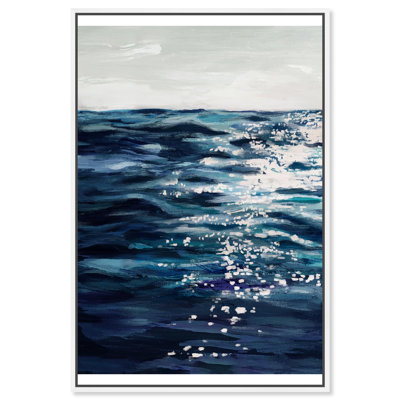 «Ocean View Blue Decor», reproduction d'art sur toile par Art Remedy