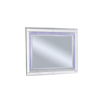 50.4"W Contemporary Mirror, Silver