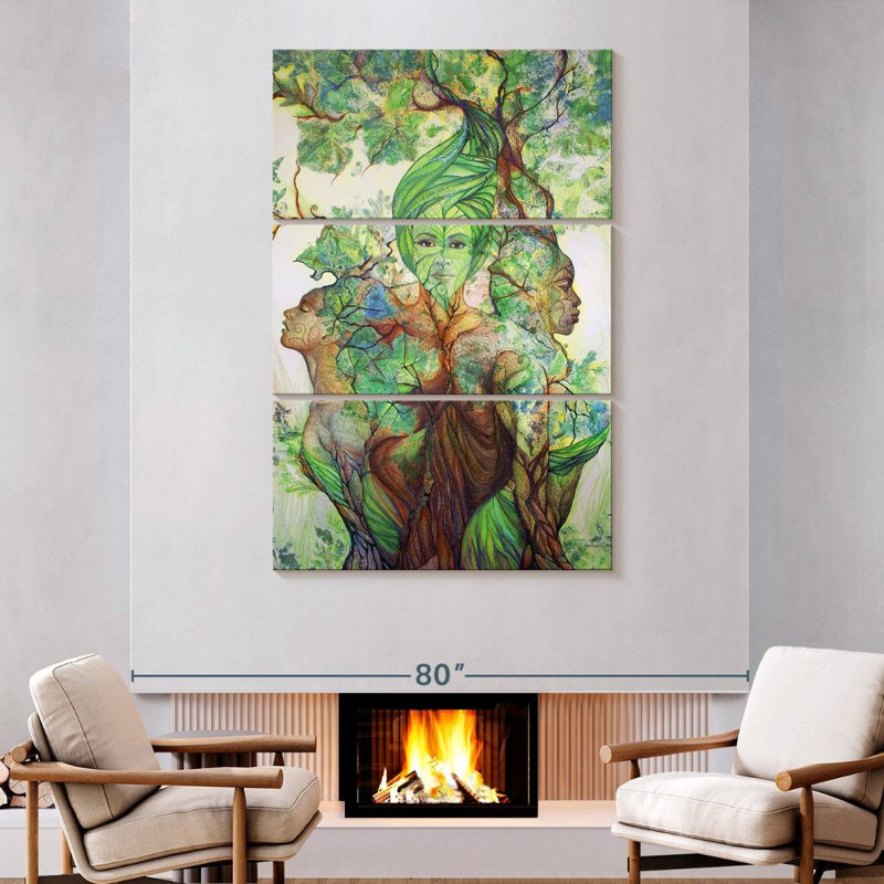 Kelan, la fée des arbres, H 74 po x l 48 po