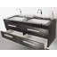 1400mm Wall Mounted Double Sink Vanity Unit-13695477