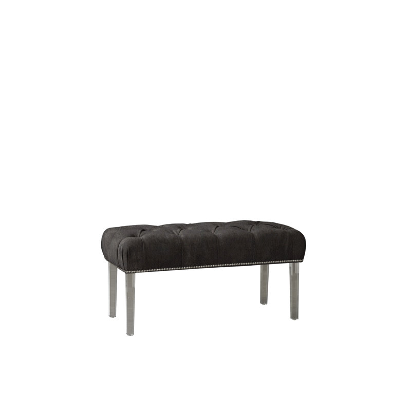 Banc en faux cuir Letendre, Espresso