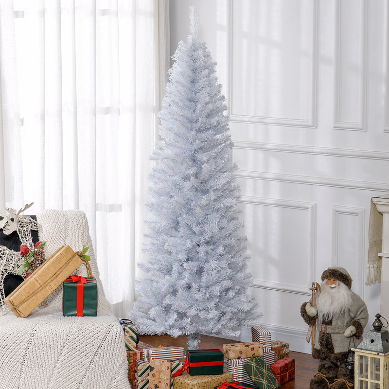 Arbre de Noël au crayon 6 pi, sapin de Noël artificiel non éclairé avec branches réalistes, arbre d'Halloween avec 618 pointes