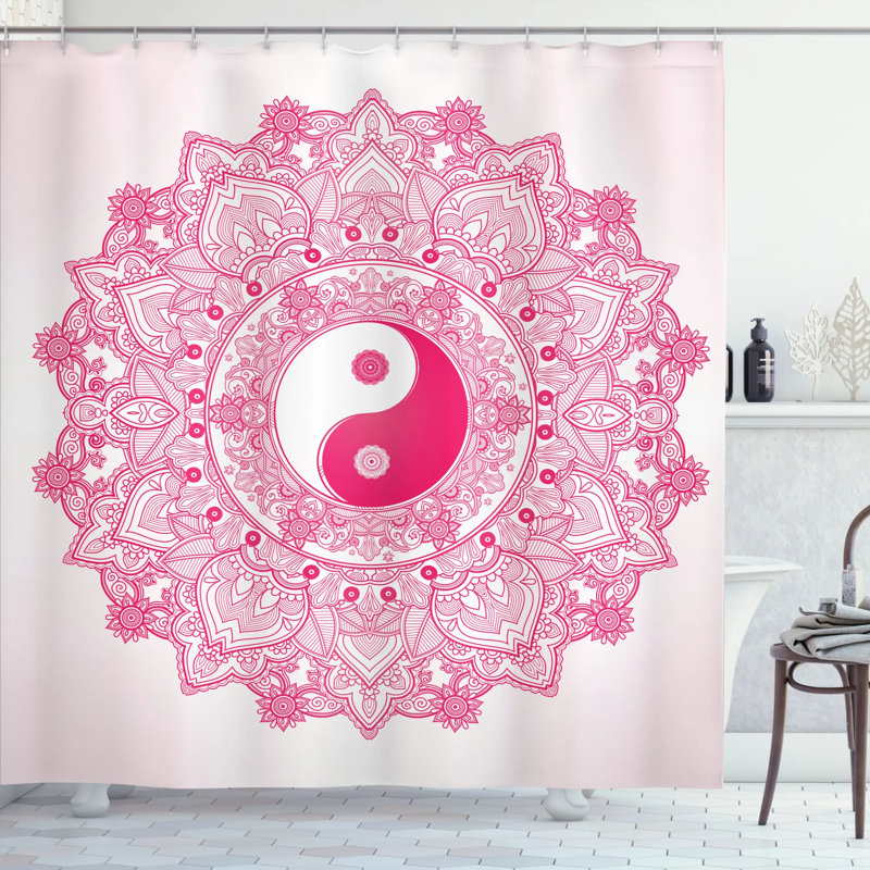 Shower Curtain with Hooks Included, 69" W x 75" L