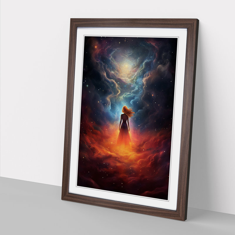 Single Picture Frame Wall Art, 34cm H x 25cm W, Walnut Framed