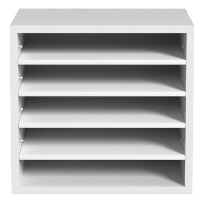 Literature Organizers, 5 Compartments Office Mailbox with Adjustable Shelves, EPA Certified