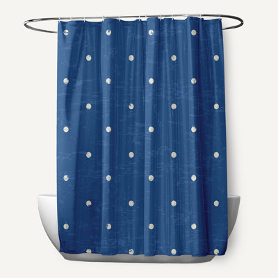 Rideau de douche simple à motif floral Wally