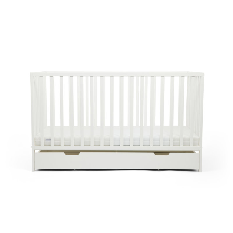Hartley Classic Cot, Under Drawer and All Seasons Premium Pocket Sprung Mattress - White, White