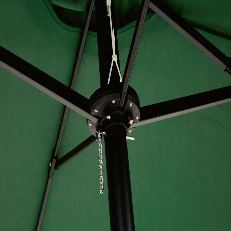 Grand parasol rectangulaire double 14,8 pi avec manivelle, Vert foncé