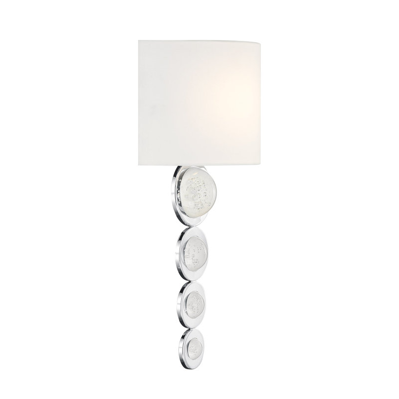 Marseille 1-Light Wall Sconce in Polished Nickel, Polished Nickel