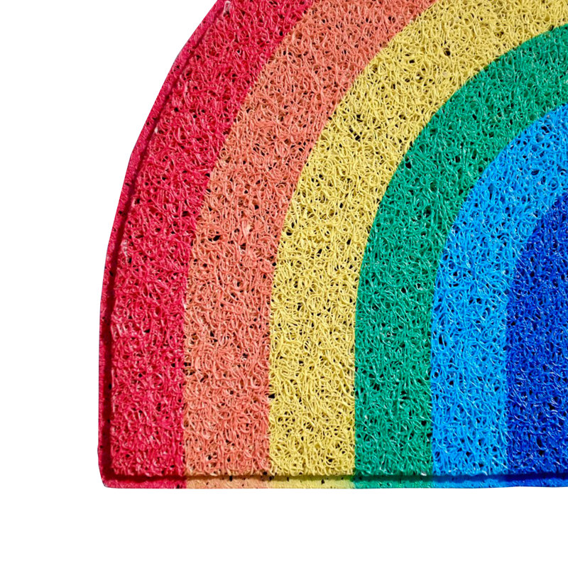 Rainbow Medium Half Moon Doormat
