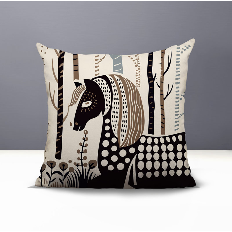 Coussin carré intérieur / extérieur noko, Beige, Carré 15 po