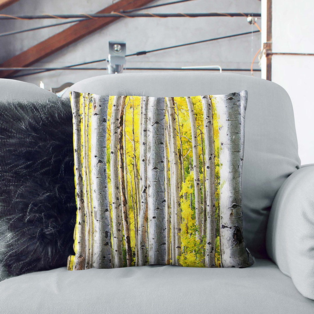 Birch Tree Forest Cushion with Filling