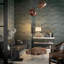Air Collection Metallic Aged Concrete Textured Wallpaper Roll-385198061