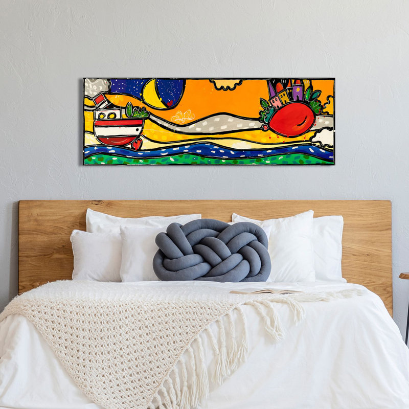 Lightweight by Wallas - Wrapped Canvas Painting, 35cm H x 100cm W x 4cm D