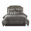 Édredon gris pour grand lit - 7 pièces avec lustre de chambre à coucher-128860146-128860148