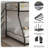 Twin Over Full Metal Bunk Bed Frame - No Box Spring Needed, Silent Anti-Shake, Black &amp; White, for Guest Room/Dorm