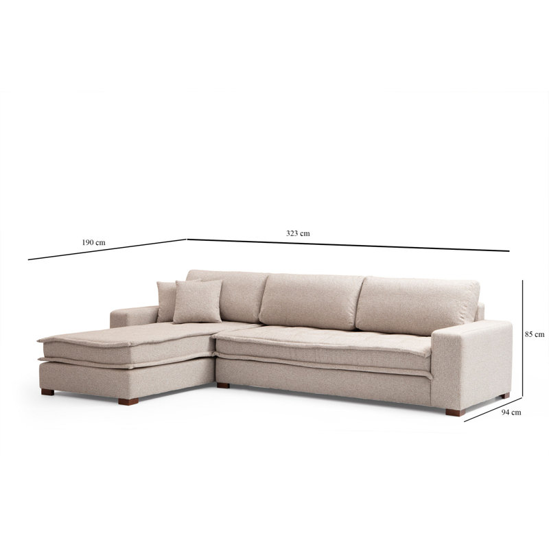 Canapé modulaire rembourré de 127,2 po Jamie-Lei